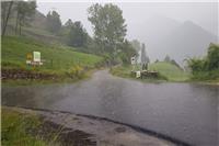 Una inmensa tormenta de agua y granizo obligó a suspender el II Triatlón Valle de Tena