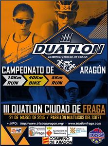 III Duatlón Ciudad de Fraga. Campeonato de Aragón de Duatlón Corto 2015.