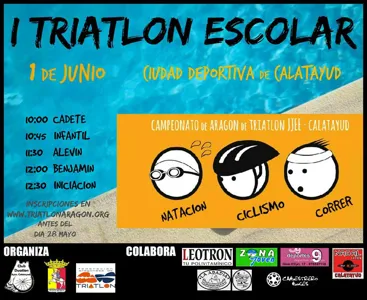 [JJ.EE.] Triatlón Escolar de Calatayud. Campeonato de Aragón de Triatlón Escolar.