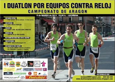 Todo listo para el I Duatlón Contrarreloj Leciñena - Campeonato de Aragón de Duatlón Contrarreloj