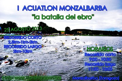 Los análisis de aguas en Monzalbarba desaconsejan la celebración del Acuatlón