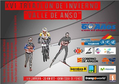 XVI Triatlón de Invierno Valle de Ansó. Cto. de Aragón y de Madrid de Triatlón de Invierno 2016.