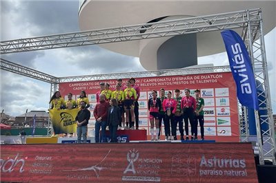 El duatlón aragonés augura un futuro brillante en el Cto. de España de Duatlón Cadete/Juvenil y Junior de Avilés 2026