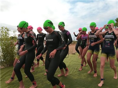 Lucía Gracia y Jorge Tolosa campeones de Aragón de Triatlón Supersprint 2022