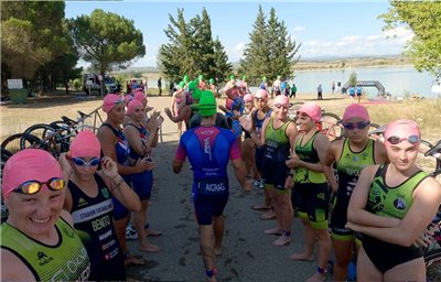 Susana Luaces y Pablo Capapé campeones de Aragón de Triatlón Supersprint 2023