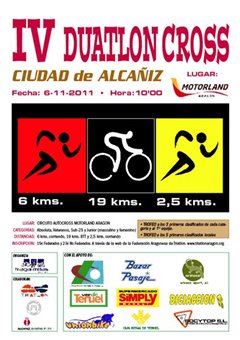 PUBLICADA LA LISTA DE INSCRITOS DEFINITIVOS EN EL "IV DUATLON CROS CIUDAD DE ALCAÑIZ"