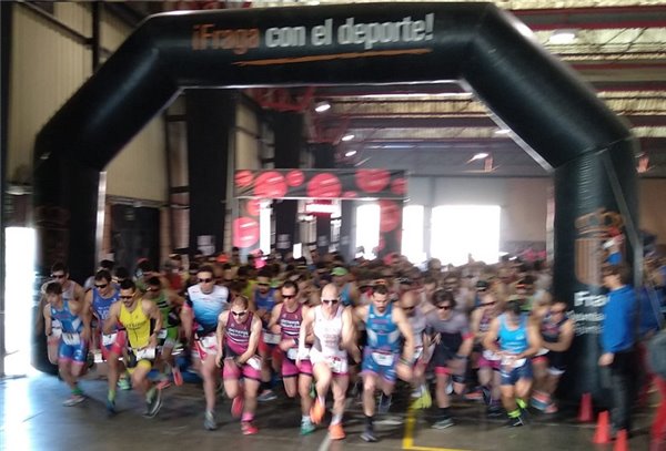 Victorias foráneas de José Diaz y Eva Ledesma en el VII Duatlón Ciudad de Fraga
