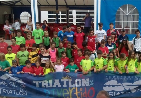 Brillante jornada escolar de triatlón en Calatayud