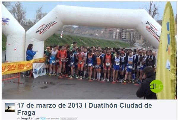 Ya puedes ver el vídeo del I Duatlón Ciudad de Fraga